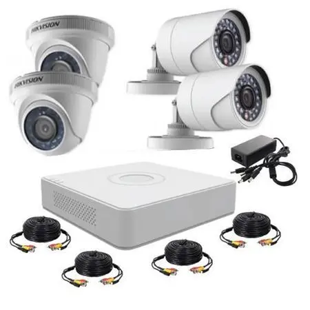 Kit 04 Cameras (02 Domes + 02 Tubes) + Disque dur 330Go